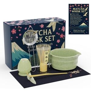 Matcha Whisk Set with Green Bowl
